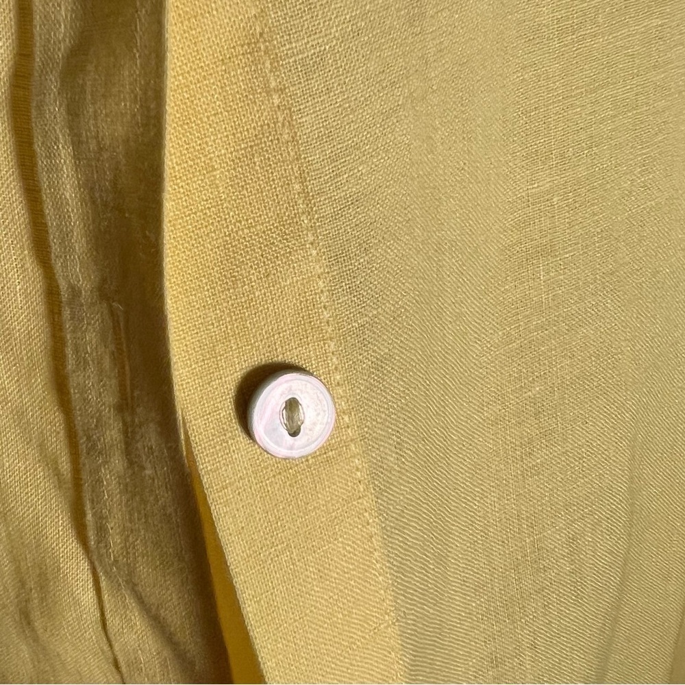 Chico's Yellow Button Down Shirt Size Medium - Picture 6 of 12